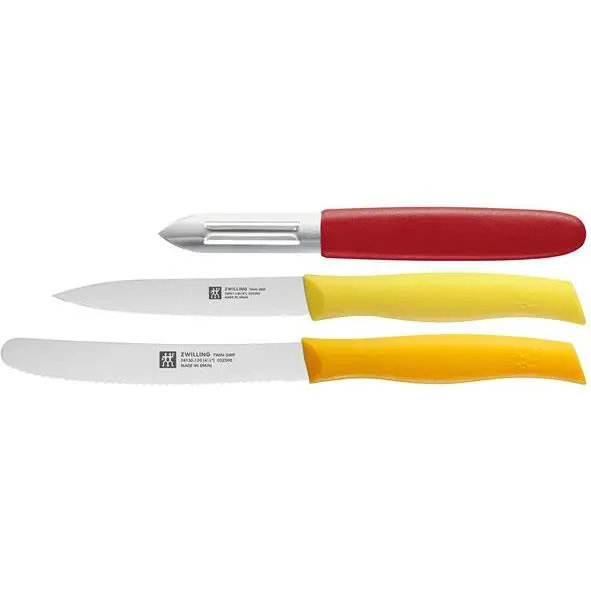 Zwilling Twin Grip Starter Knife Set – 3-Piece Essential Culinary Toolkit 1